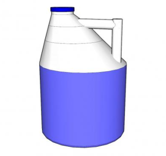 漂白剂简易瓶子SU模型下载_sketchup草图大师SKP模型