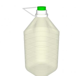 5L塑料油瓶SU模型下载_sketchup草图大师SKP模型