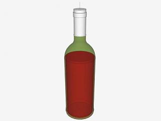 装红酒的<em>玻璃瓶</em>SU模型下载_sketchup草图大师SKP模型