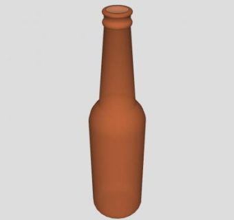 棕色玻璃空酒瓶SU模型下载_sketchup草图大师SKP模型