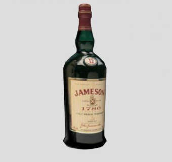 1780年尊美醇威士忌酒瓶SU模型下载_sketchup草图大师SKP模型