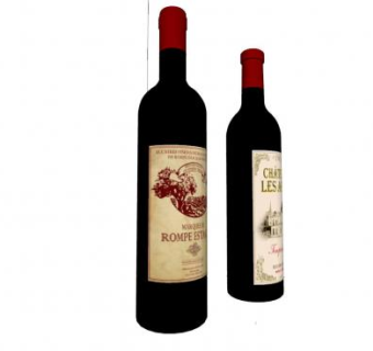 葡萄酒洋酒标签酒瓶SU模型下载_sketchup草图大师SKP模型