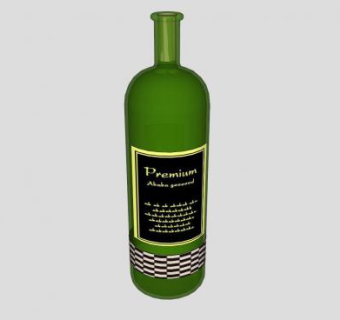 软木塞标签酒瓶SU模型下载_sketchup草图大师SKP模型