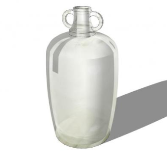 落地装饰透明花瓶SU模型下载_sketchup草图大师SKP模型