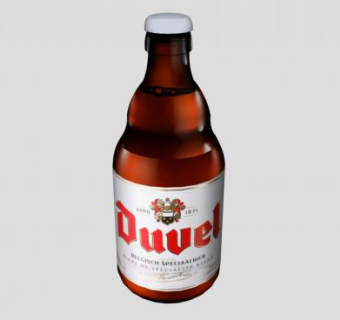 杜维尔啤酒酒瓶标签SU模型下载_sketchup草图大师SKP模型