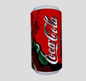 可口可乐罐易拉罐SU模型下载_sketchup草图大师SKP模型