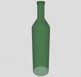 标准葡萄酒瓶SU模型下载_sketchup草图大师SKP模型
