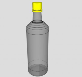 透明米醋瓶SU模型下载_sketchup草图大师SKP模型