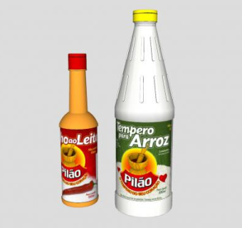 辣椒酱调味料瓶SU模型下载_sketchup草图大师SKP模型