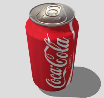 红色可口可乐易拉罐SU模型下载_sketchup草图大师SKP模型