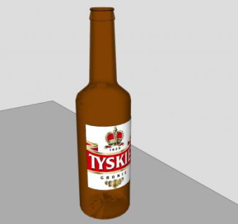 泰斯基啤酒酒瓶标签SU模型下载_sketchup草图大师SKP模型