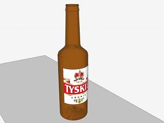 泰斯基啤酒酒瓶标签SU模型下载_sketchup草图大师SKP模型