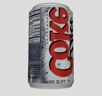 健怡可口可乐易拉罐SU模型下载_sketchup草图大师SKP模型