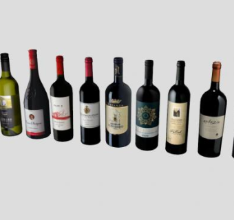 不同的洋酒酒类SU模型下载_sketchup草图大师SKP模型