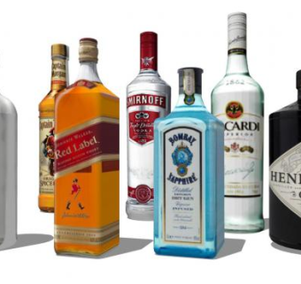 洋酒酒水酒瓶系列SU模型下载_sketchup草图大师SKP模型