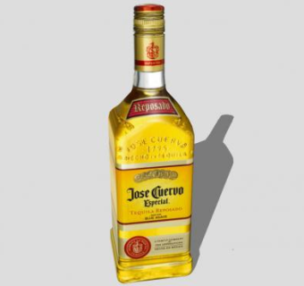 龙舌兰酒的瓶子SU模型下载_sketchup草图大师SKP模型