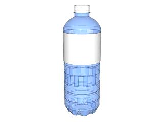 透明塑料水瓶SU模型下载_sketchup草图大师SKP模型