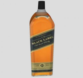 黑方威士忌酒水SU模型下载_sketchup草图大师SKP模型