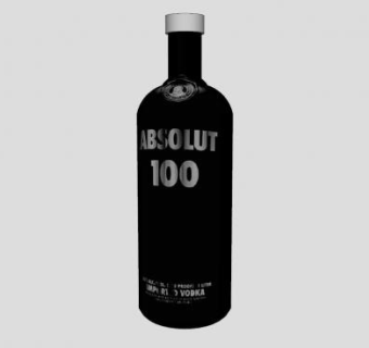 绝对伏特加黑瓶SU模型下载_sketchup草图大师SKP模型