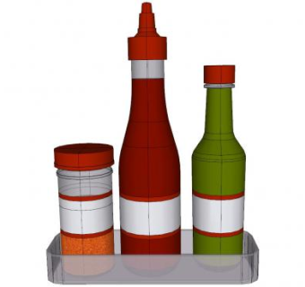 餐厅调味品SU模型下载_sketchup草图大师SKP模型