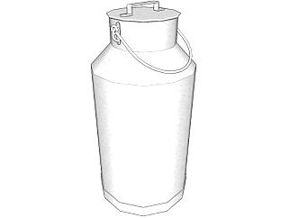 装牛奶的铁罐SU模型下载_sketchup草图大师SKP模型
