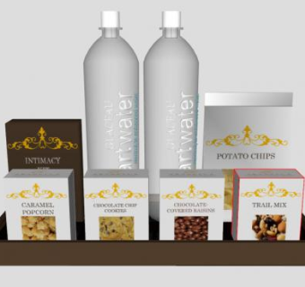 酒店客房酒水零食SU模型下载_sketchup草图大师SKP模型