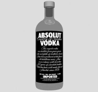 黑瓶绝对伏特加SU模型下载_sketchup草图大师SKP模型