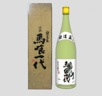 日本清酒酒瓶包装SU模型下载_sketchup草图大师SKP模型