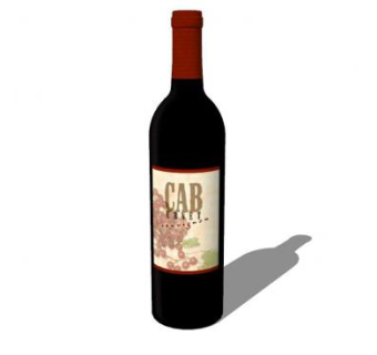 密封的葡萄酒酒瓶标签SU模型下载_sketchup草图大师SKP模型