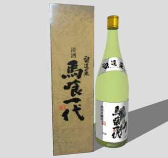 日本马喰一代清酒SU模型下载_sketchup草图大师SKP模型