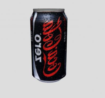 黑色可口可乐罐SU模型下载_sketchup草图大师SKP模型