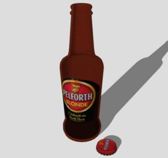 佩佛斯金色啤酒SU模型下载_sketchup草图大师SKP模型