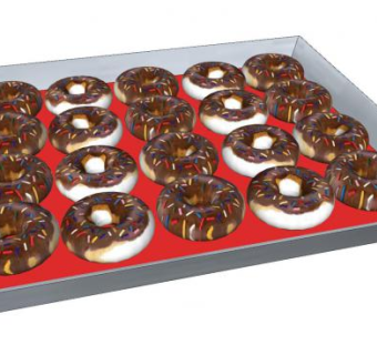 烤盘上的甜甜圈SU模型下载_sketchup草图大师SKP模型