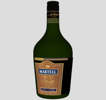 马爹利干邑白兰地SU模型下载_sketchup草图大师SKP模型