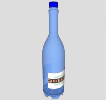 标签瓶装纯净水SU模型下载_sketchup草图大师SKP模型