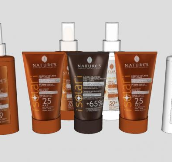 防晒霜系列SU模型下载_sketchup草图大师SKP模型