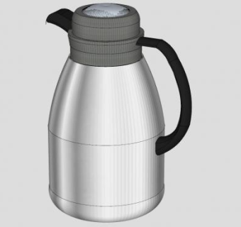不锈钢咖啡壶SU模型下载_sketchup草图大师SKP模型