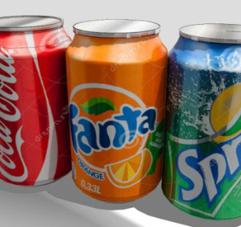 碳酸汽水易拉罐SU模型下载_sketchup草图大师SKP模型