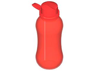 红色塑料水瓶SU模型下载_sketchup草图大师SKP模型