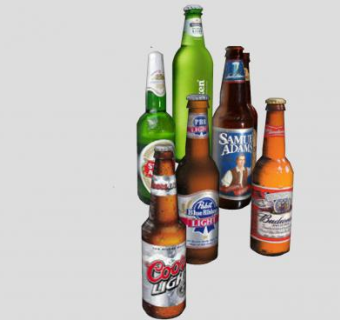 啤酒酒水系列SU模型下载_sketchup草图大师SKP模型