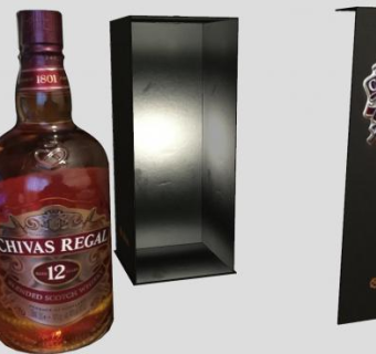 芝华士威士忌和酒盒SU模型下载_sketchup草图大师SKP模型