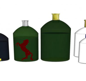 香水玻璃瓶系列SU模型下载_sketchup草图大师SKP模型