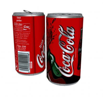 2罐可口可乐易拉罐SU模型下载_sketchup草图大师SKP模型