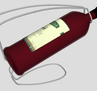 酒架上的葡萄酒瓶SU模型下载_sketchup草图大师SKP模型