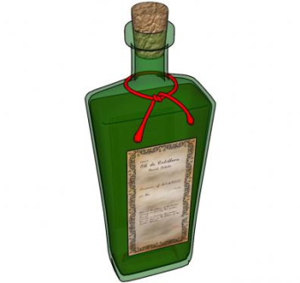 标签酒瓶酒水瓶塞SU模型下载_sketchup草图大师SKP模型