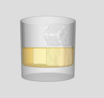 酒杯中的冰块酒水SU模型下载_sketchup草图大师SKP模型