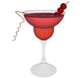 樱桃果酒饮品SU模型下载_sketchup草图大师SKP模型