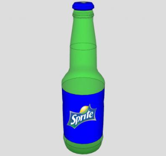 雪碧玻璃瓶SU模型下载_sketchup草图大师SKP模型