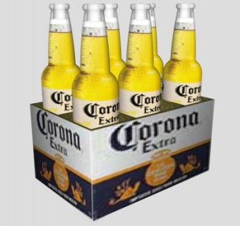 一箱科罗娜啤酒SU模型下载_sketchup草图大师SKP模型