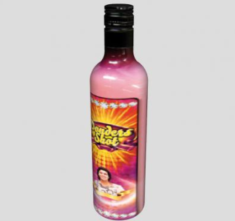 粉色酒水标签酒瓶SU模型下载_sketchup草图大师SKP模型